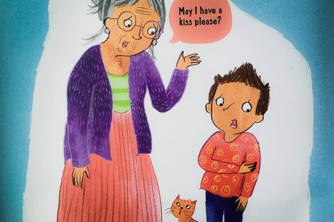 lets-talk-about-consent-sanders-1 Elderly woman asking for a kiss from reluctant child