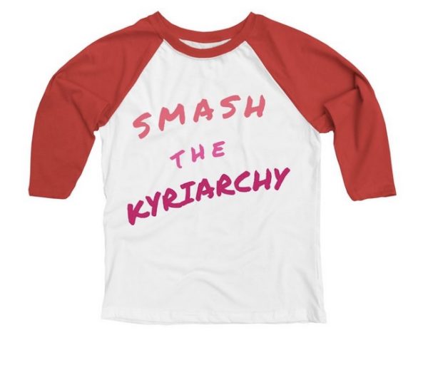 smash the kyriarchy kids baseball t-shirt