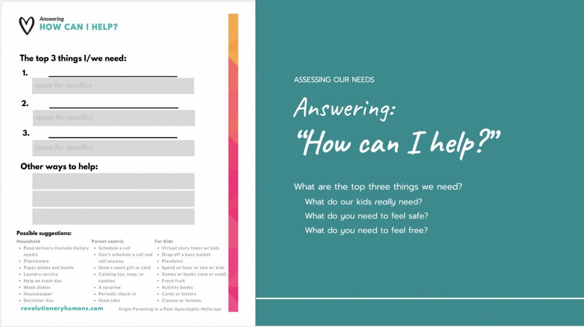 Answering 'How can I help' worksheet preview