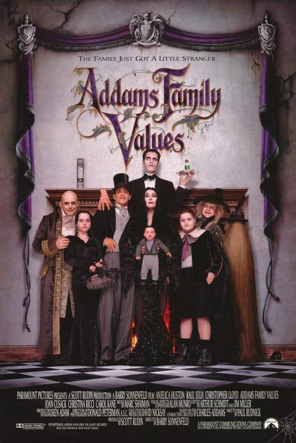addams family values 1993 addams family values movie poster