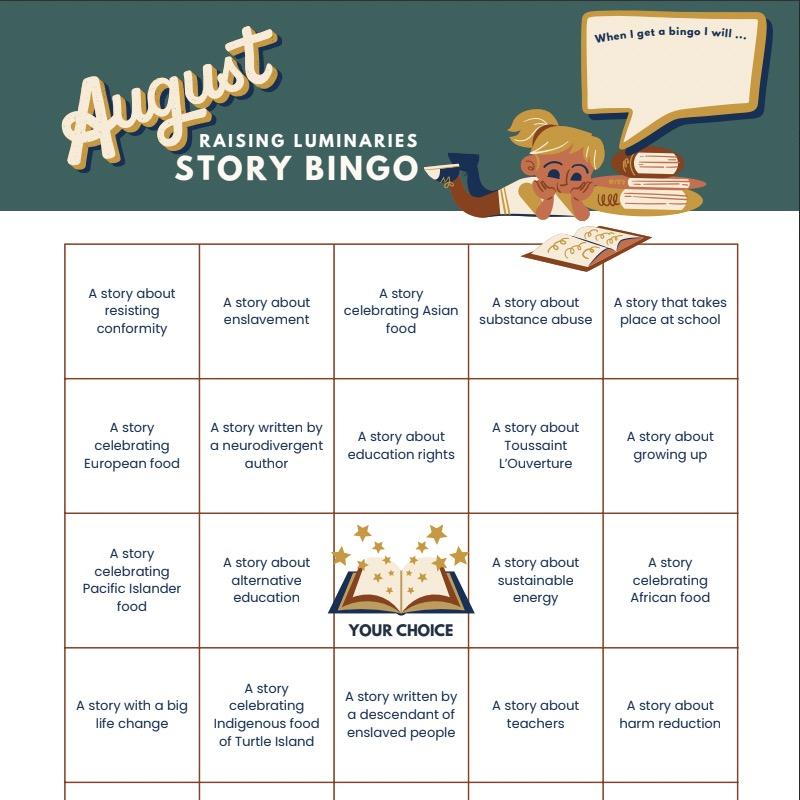 August story bingo