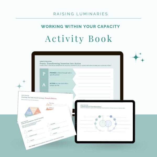 raising luminaries working within your capacity activity book with preview pages