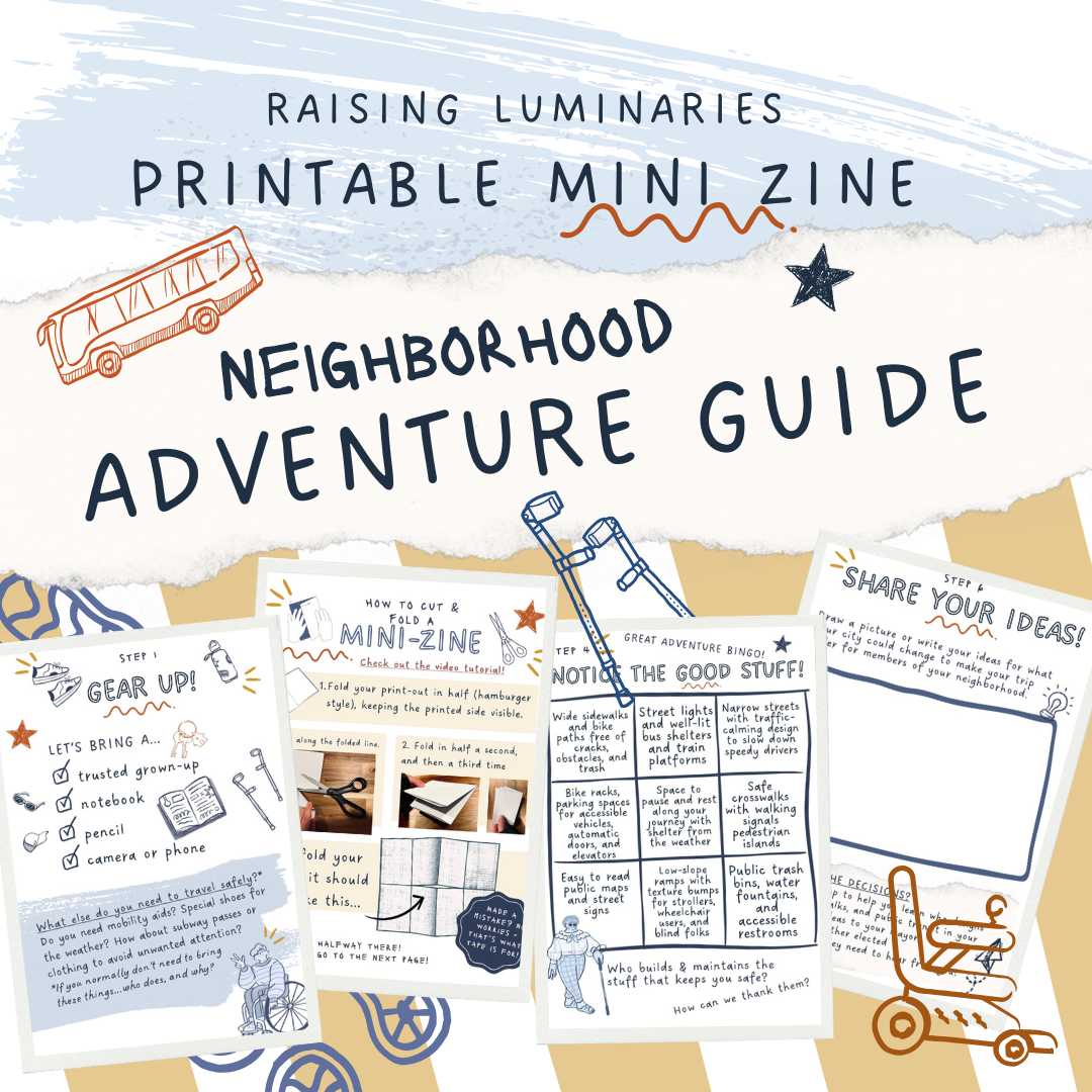 mini zine neighborhood adventure guide